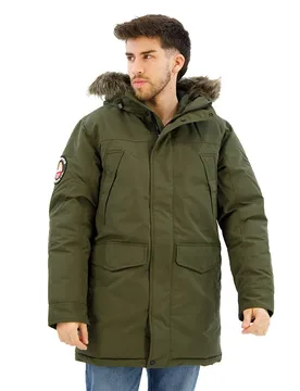 Giacca Everest Faux Fur Army Khaki Green M - Superdry - FashionsVida