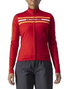 Maglia A Maniche Lunghe Unlimited Thermal Red - Castelli - FashionsVida