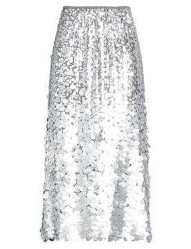 Midi-Rock Damen Silber 34,36,38,40 Damen