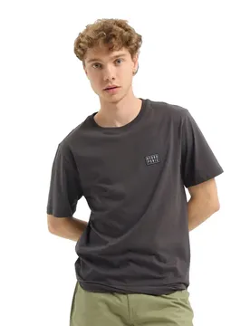 T-shirt à Manches Courtes Lb Plain Charcoal S