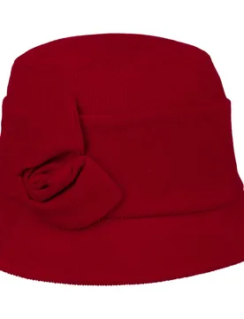Fine Corduroy Cloche Hat by - red - Damen - Size: M (56-57 cm) - Seeberger - FashionsVida