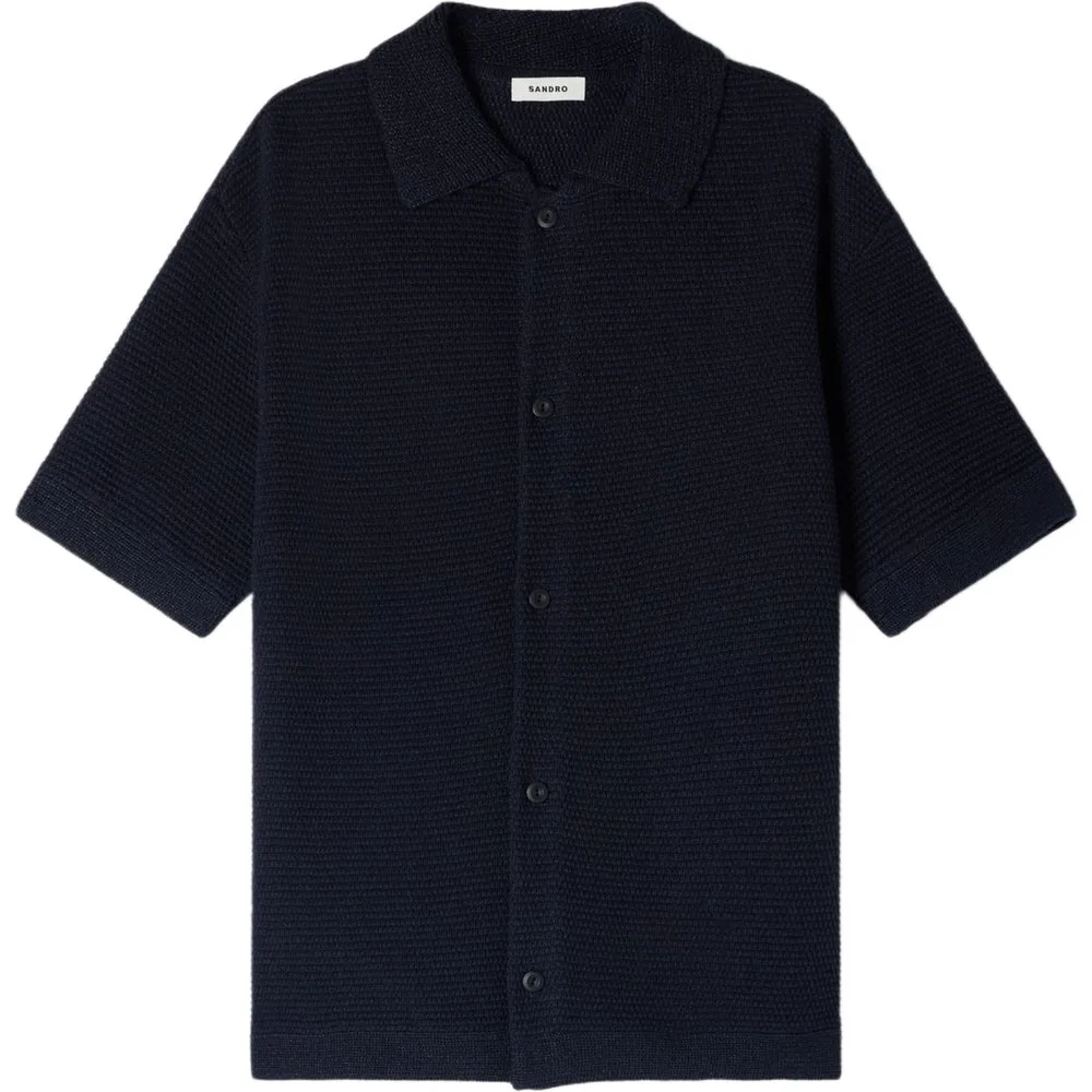 Camisa de hombre oversize efecto yute - sandro - FashionsVida