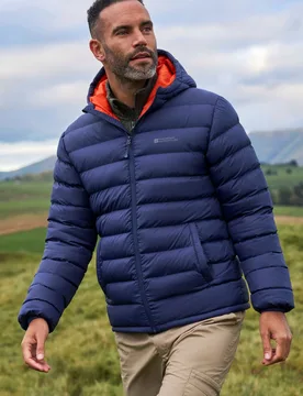 Seasons Mens Padded Jacket - Navy - Navy - Size: 4XL - Mountain Warehouse - FashionsVida
