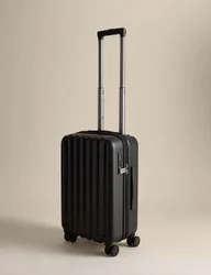 Mykonos 4 Wheel Hard Shell Cabin Suitcase Black