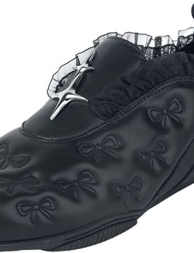 Gothic Sneaker - HEARTBREAKER SPORTY SLIP ON SHOES BLACK - EU36 bis EU41 - für Damen - Größe EU38 - schwarz - Frauen - female