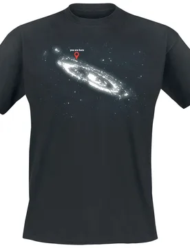 T-Shirt - You Are Here - S bis 4XL - für Männer - Größe 4XL - schwarz - Männer - male - Funshirt - FashionsVida