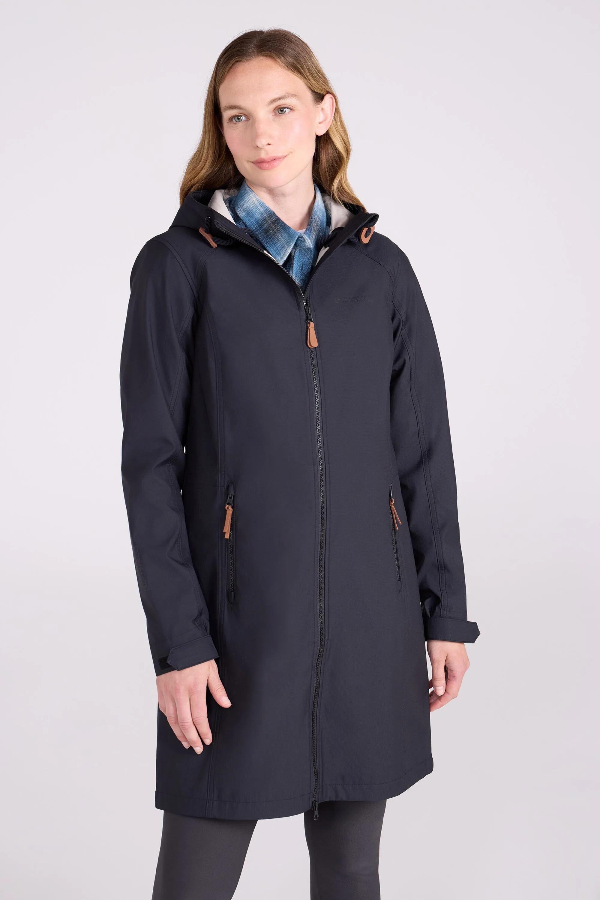 Iona Womens Longline Softshell Jacket - Black - Black - Size: 6 - Mountain Warehouse - FashionsVida