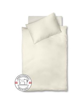 Satin Bettwäsche ROYAL Uni 70x90cm/140x200cm Creme creme baby