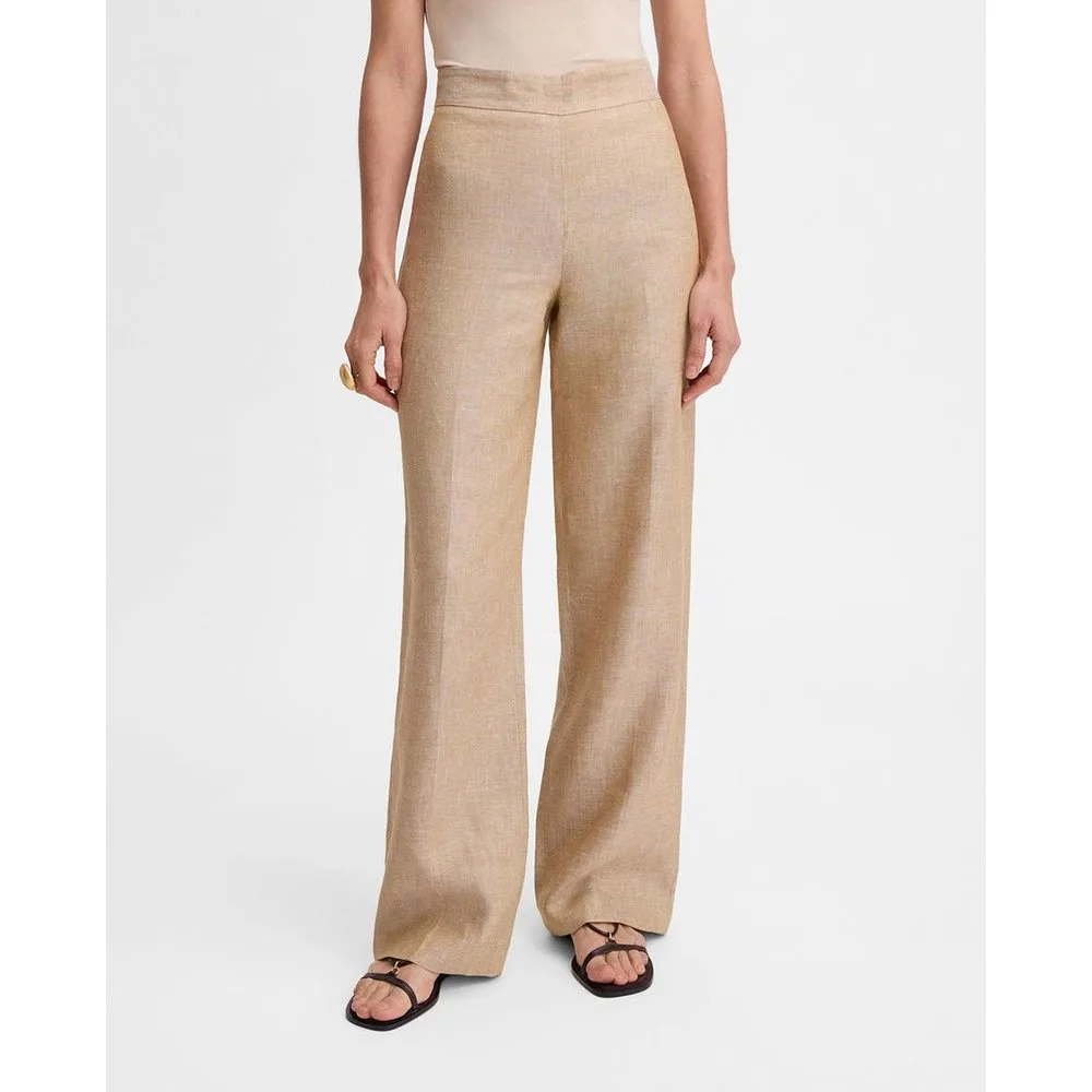 Pantalón de mujer lino pinzas - Simorra - FashionsVida