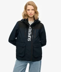 Superdry Damen Ultimate Windjacke in Blockfarben Navy - Größe: 38