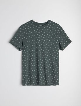 T-shirt in cotone con motivo cibo - verde petrolio