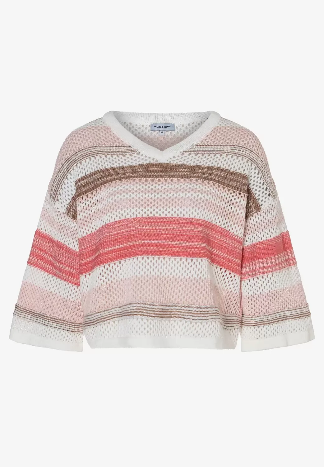 Croped Pullover with Stripes female - 42 - FashionsVida