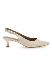 Décolleté Beige chiaro vernice slingback tacco medio FDS246C 39