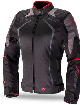 Giubbotto Moto Donna JR49 Racing Line WP Nero Rosso taglia XS - Seventy - FashionsVida