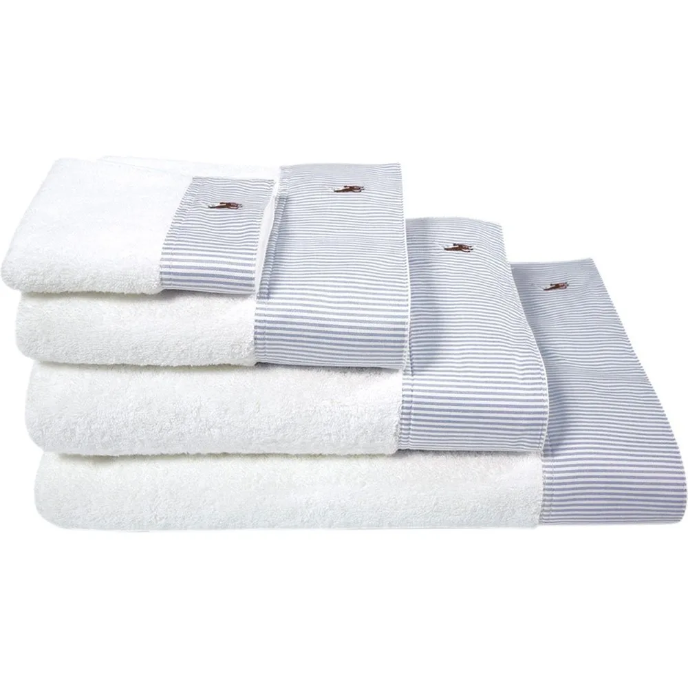 Toalla de baño algodón egipcio 550 gr-m2 Oxford Stripe - Ralph Lauren Home - FashionsVida