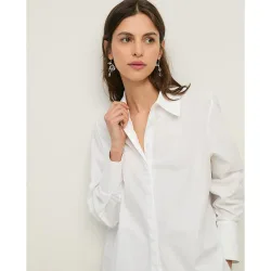 Camisa de mujer oversize con botones en los puños