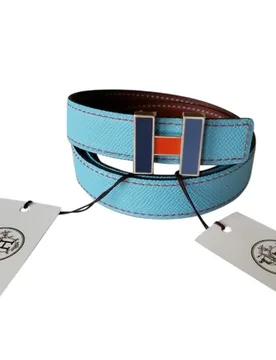 Mm Reversible Belt with Tri-Colour H Buckle - Size 70 - Hermes - FashionsVida