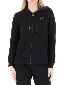 Freddy Felpa con zip NERO S