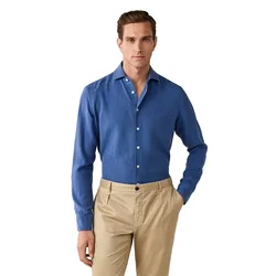 Camicia A Maniche Lunghe Hm3010765 Steel Blue XL