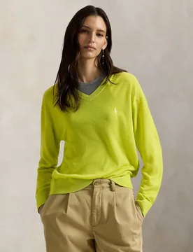 Jersey de mujer de lana con cuello pico - Polo Ralph Lauren - FashionsVida