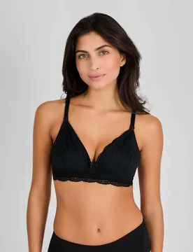 Pack Lace Non Wired Maternity Nursing Bras Black female - JoJo Maman Bébé - FashionsVida