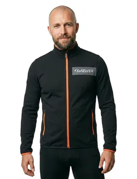 Felpa Con Zip Ziply Black / Orange