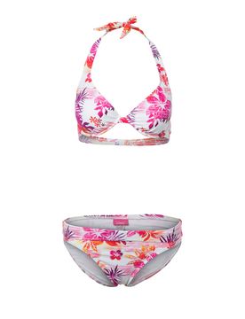 VENICE BEACH Bikini rosa / blanco