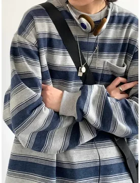 Retro Old Long-sleeved Sea Soul Shirt Boys and Girls Spring Couple Crew Neck Bottoming Shirt Striped Tooling Sweater - Aliexpress - FashionsVida