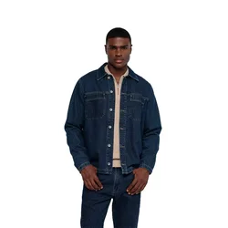 Camicia Overshirt 21011882 Dark Wash S