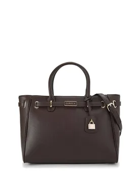 Violet Belted Tote' Bag - Dark Brown - Size: One Size - Carvela - FashionsVida