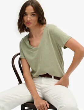 Superdry Damen Studios Slub T-shirt mit Stickerei Green - Größe: 36 - 29.99 - FashionsVida