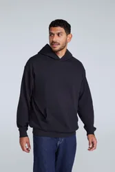 Icon Mens Drop Shoulder Hoodie - Black