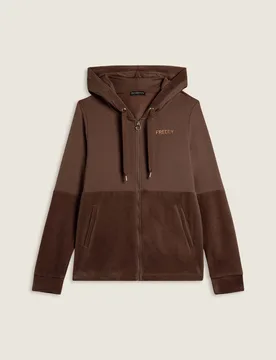 FELPA FULL ZIP CON INSERTO IN VELLUTO L - Freddy - FashionsVida