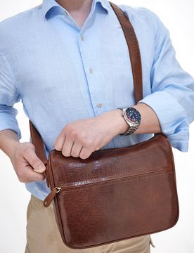 Borsa a Tracolla in Pelle 3544 Marrone