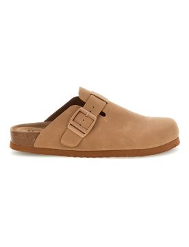 Ciabatta beige con sottopiede in pelle S11U700 37