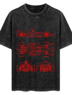 Racing car blueprint project red T-Shirt Fitness Training Breathable Tee - Aliexpress - FashionsVida
