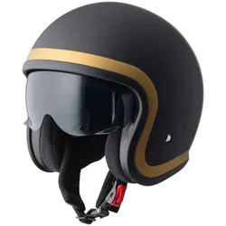 Casco Moto Jet Ride nero opaco oro taglia XL