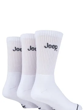 Pair White Leisure Boot Socks Men's 6-11 Mens - - White - Size: 6-11 Mens - Jeep - FashionsVida