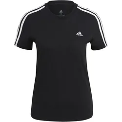 Loungewear Essentials Slim 3-Streifen T-Shirt Damen T-Shirt, schwarz 2XS