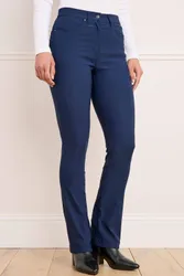 Women's Super-Stretchy Bootcut Trousers in Blue Size: 10R - Blue - Size: 10R