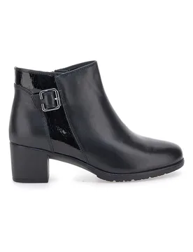 Tronchetti neri con tacco medio e fibbia 7472 37 - Pittarello - FashionsVida