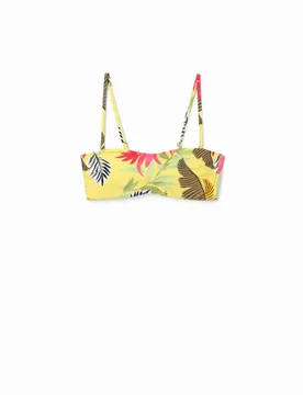 Haut de bikini bandeau tropical YELLOW XL female - Desigual - FashionsVida