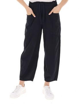 Pantalone vita elasticizzata NERO XS