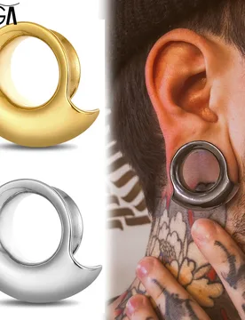 Giga 2Pcs Ear Plugs Tunnels Stretcher 316L Stainless Steel Gauges Expander 8mm-25mm Body Piercing Jewelry Earrings Punk - Aliexpress - FashionsVida