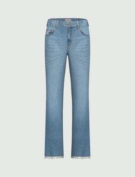 Jeans straight donna blue denim