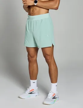 Pantalón corto Velocity con tiro de 13 cm para hombre - Neblina áceo - XS - MP - FashionsVida