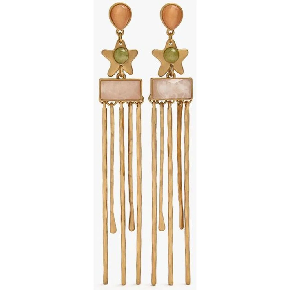 Pendientes con flor decorativa y barras unidas - Parfois - FashionsVida