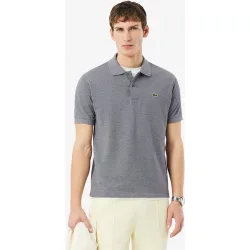 Polo de hombre jaspeado de corte clásico de manga corta