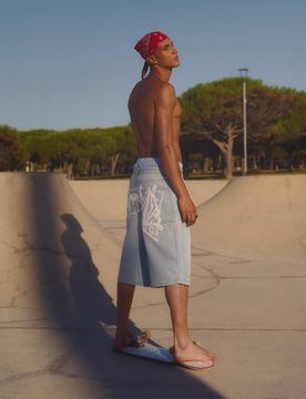 Bermuda En Jean Volcom 38 Bleu Clair