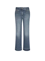 Jeans coupe droite 7/8 bleu 38